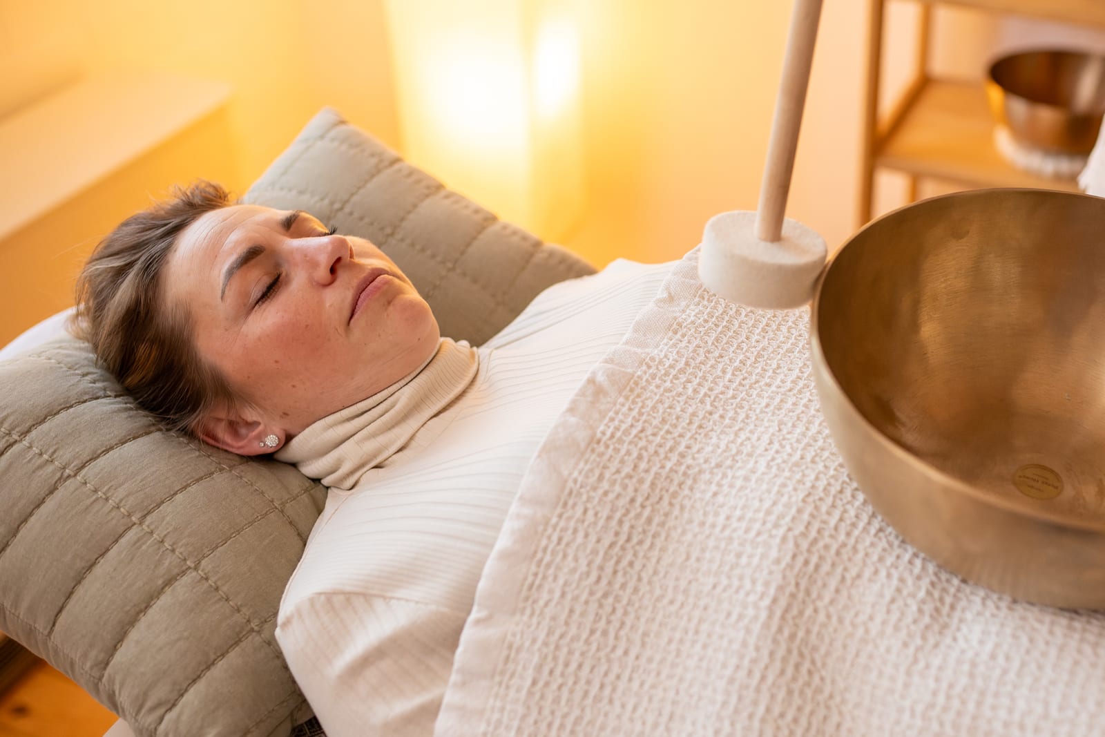 Klientin in Tiefenentspannung