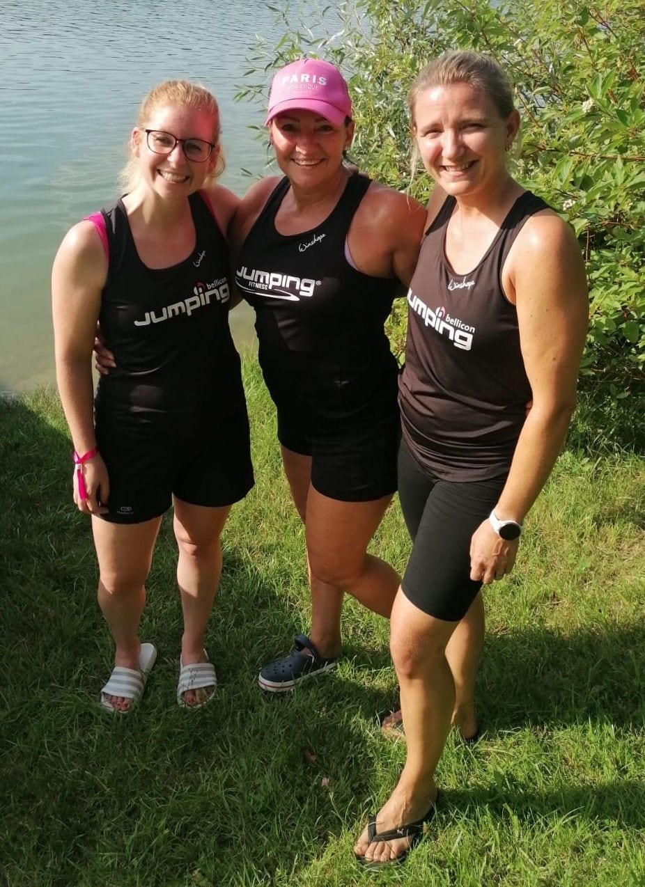 Diana, Kathi und Betina vom Jumpingliebe-Team am See