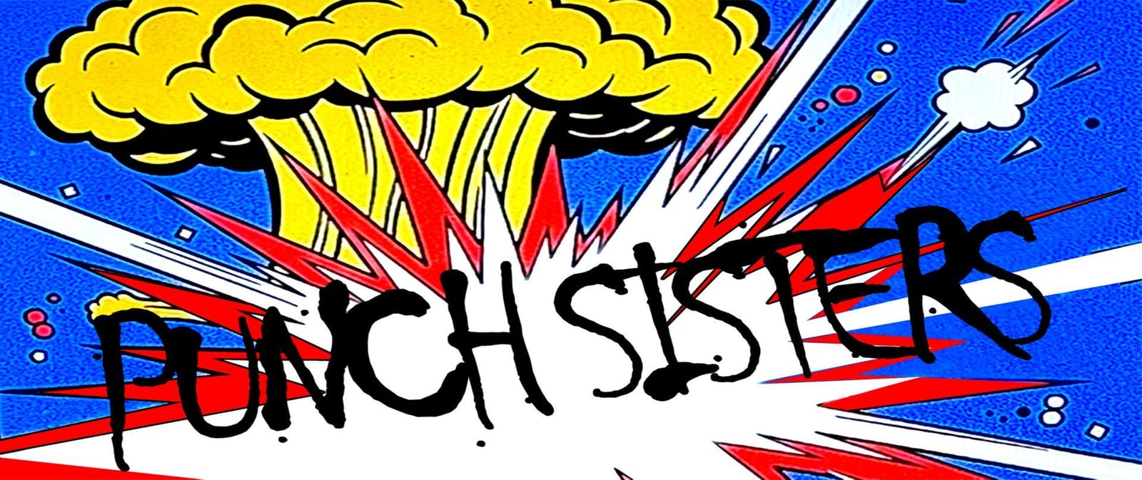 Punch Sisters Comic-Logo im Pop-Art-Stil