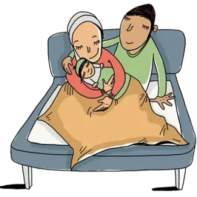 Illustration: Wochenbett bei Terra Alta