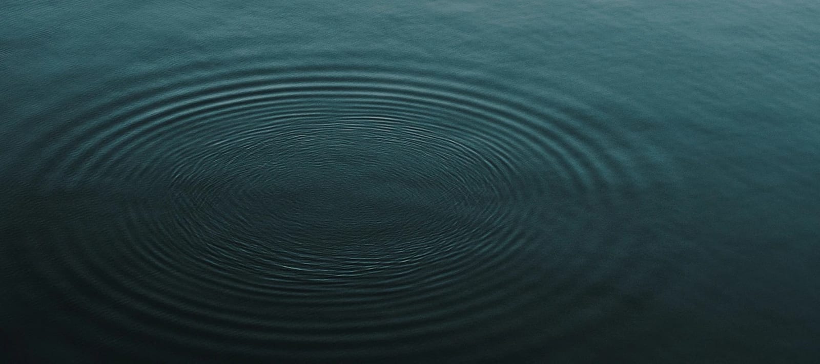 Wasseroberfläche mit konzentrischen Wellen